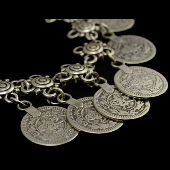 Silver Coin Ankle or Wrist Bracelet - Picture 7 of 9